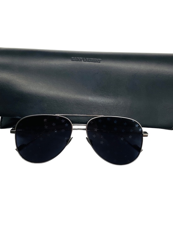 SAINT LAURENT SILVER TITANIUM AVIATOR SUPER STARS SUNGLASSES main image 8